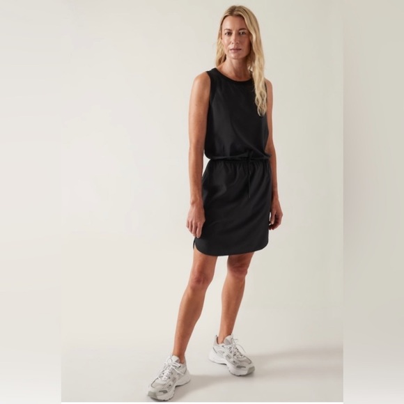 Athleta Rincon Black Printed Dress Sz XS - Picture 1 of 7